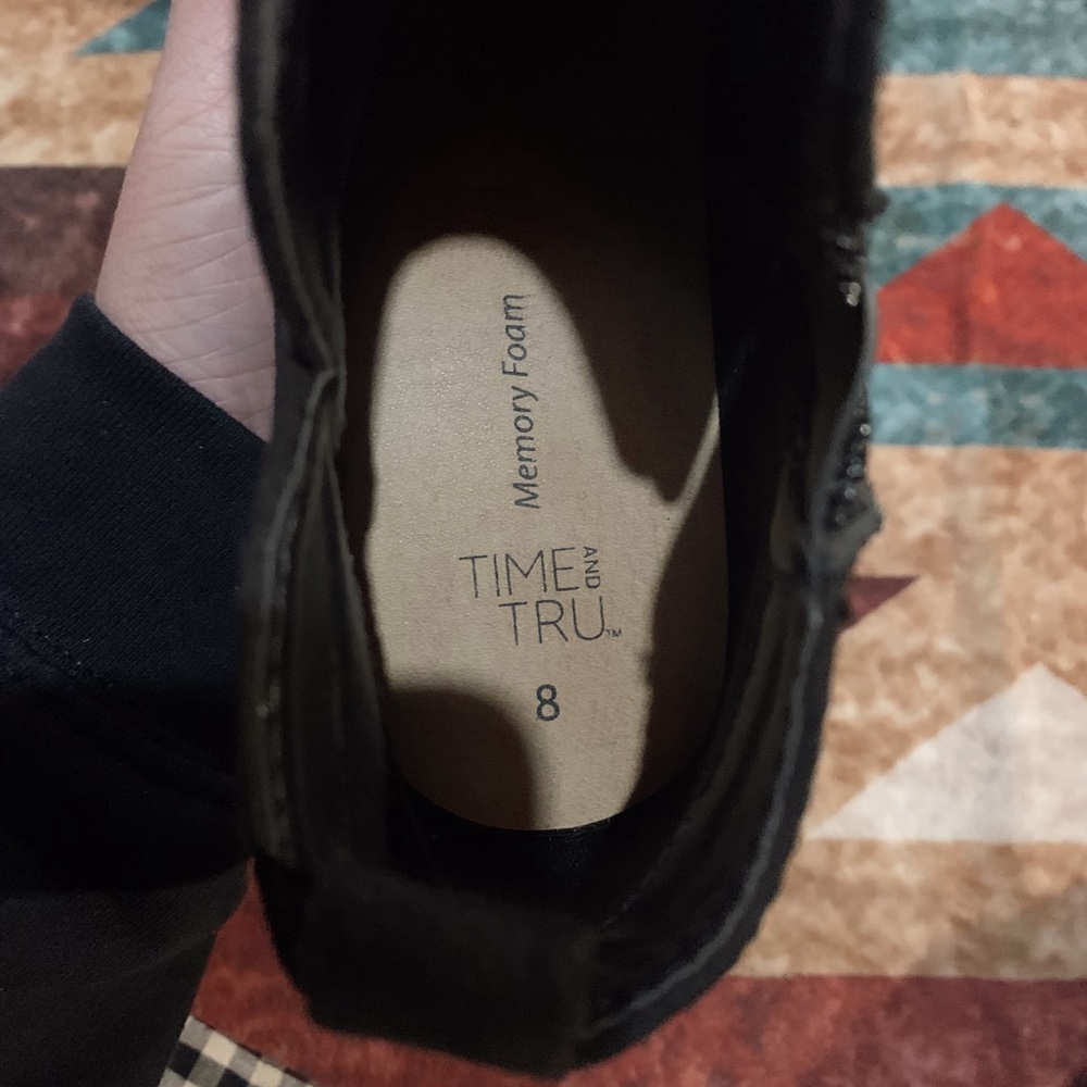 Time and Tru Black Ankle Booties - Picture 3 of 3